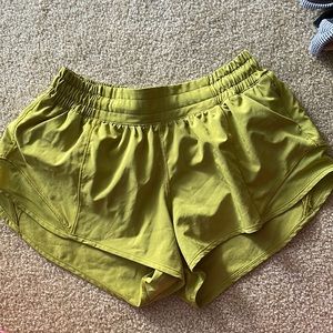 Lululemon Hotty Hot 2.5” running shorts -mustard yellow color